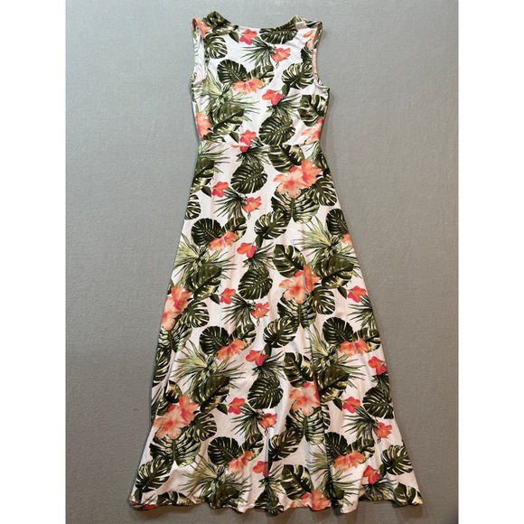 J for Justify Sleeveless Wrap Side Tie Stretch Floral Tropical Sun Dress Size M - Picture 12 of 12